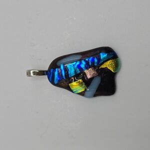 Handmade Mulit Colored Dichroic Glass Pendant